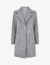 Manteau long uni duveteux - Gris - 1