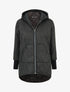 Manteau matelassé asymétrique à capuche - Noir - 1