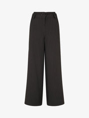 Pantalon fluide à bandes contrastantes - Noir - 1