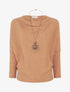Pull côtelé et irisé - Camel - 5