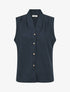 Top uni sans manches boutonné - Marine - 4