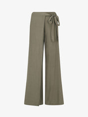 Pantalon texturé à pans - Kaki - 4