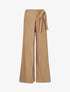 Pantalon texturé à pans - Camel - 4