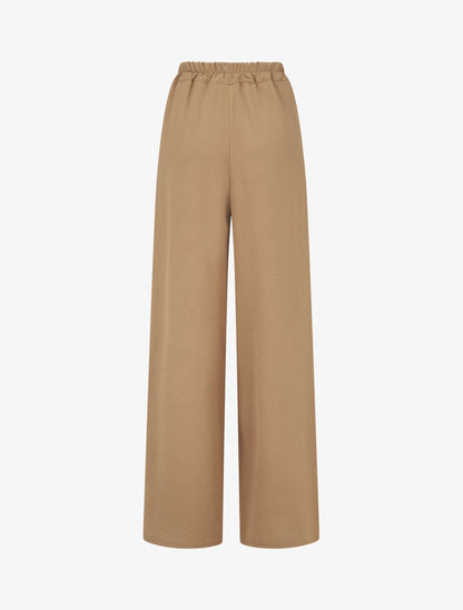 Pantalon fluide à poches stylisés - Camel - 2