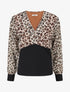 Top à taille droite imprimé moucheté - Marron - 1
