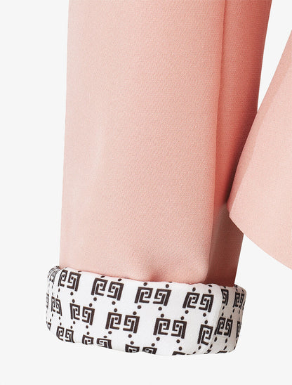 Veste droite à épaulettes - Rose - 3