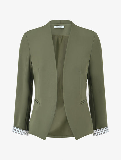 Veste droite à épaulettes - Kaki - 1