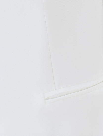 Veste droite à épaulettes - Blanc - 3