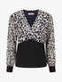 Top à taille droite imprimé moucheté - Bleu - 1