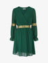 Robe patineuse à bandes irisées - Vert - 1