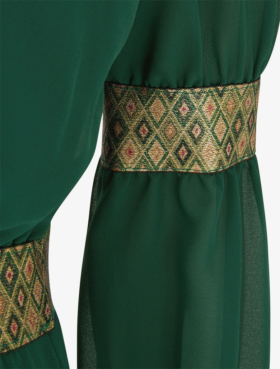 Robe patineuse à bandes irisées - Vert - 3