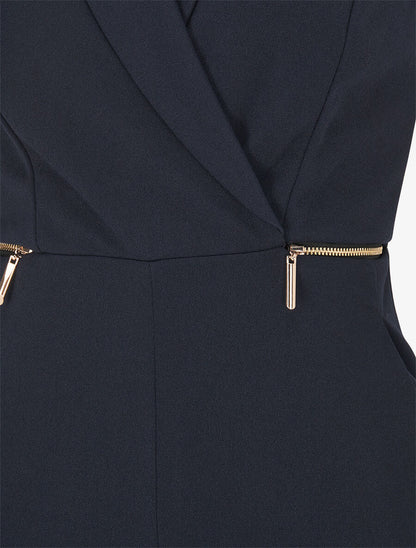 Combinaison droite à zips - Marine - 3