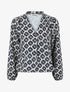 Blouse manches longues imprimé ikat - Marine - 1