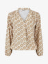 Blouse manches longues imprimé ikat - Camel - 1