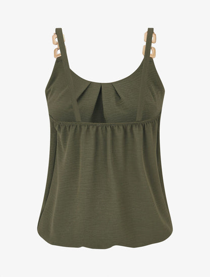 Top droit bretelles fantaisies - Kaki - 2