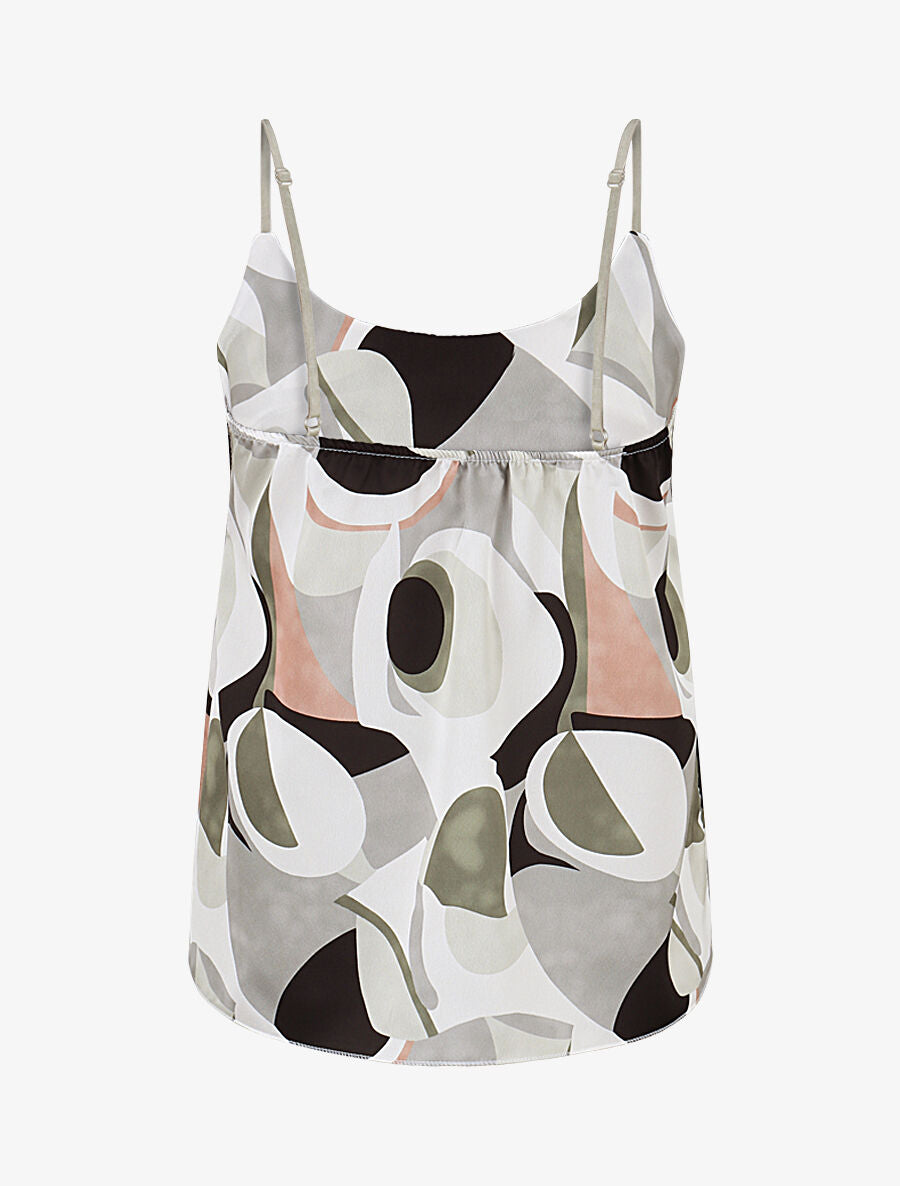 Caraco droit à imprimé abstrait - Kaki - 2