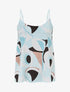 Caraco droit à imprimé abstrait - Turquoise - 1