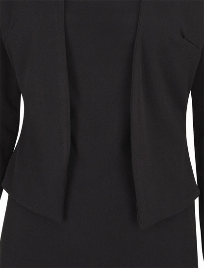 Robe moulante superposée - Noir - 3