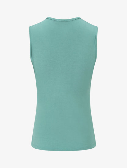 Top sans manches drapé col cache-coeur - Vert d&