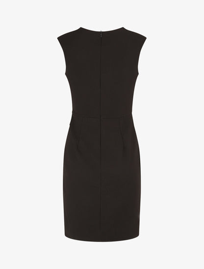 Robe ajustée à pans plissé - Noir - 2