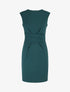 Robe ajustée à pans plissé - Vert - 5