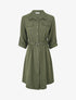 Robe chemise courte coupe droite - Kaki - 4