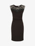 Robe moulante à buste dentelle - Noir - 4