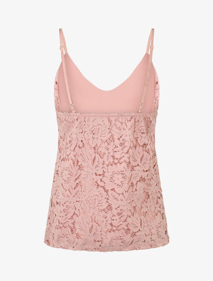 Caraco droit en dentelle - Rose - 2