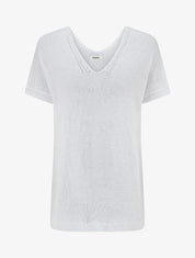 Pull en maille à manches courtes - Blanc - 1