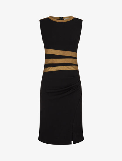 Robe moulante à bandes irisées - Noir - 1