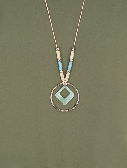 Top uni en voile à manches volantées - Kaki - 3