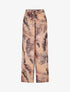 Pantalon ample à imprimé tropical - Camel - 4
