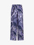 Pantalon ample à imprimé tropical - Marine - 4