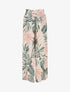 Pantalon tulipe imprimé tropical à taille élastiquée - Kaki - 1