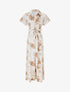 Robe chemise longue imprimé fleuri - Beige - 1