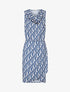 Robe droite à imprimé seventies - Bleu - 1