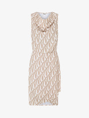 Robe droite à imprimé seventies - Beige - 6