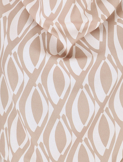 Robe droite à imprimé seventies - Beige - 3