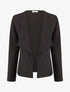 Veste en coton à col droit - Noir - 4