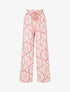Pantalon élastiqué à imprimé graphique - Rose - 4