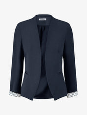 Veste droite à épaulettes - Marine - 1