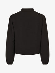 Blouse à détail crochet - Noir - 2