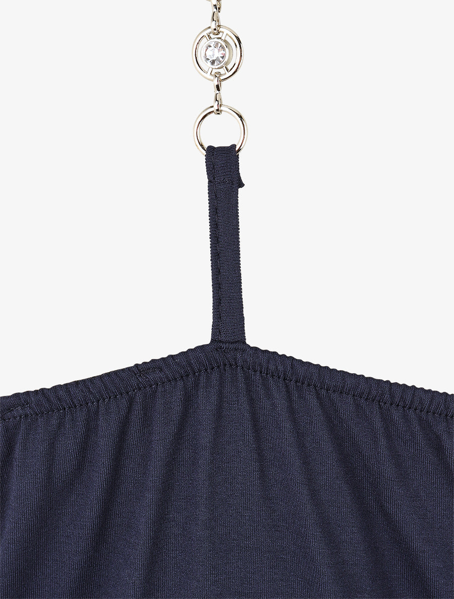 Top ajusté à dos nageur bijou - Marine - 3