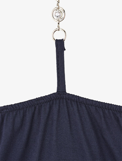 Top ajusté à dos nageur bijou - Marine - 3