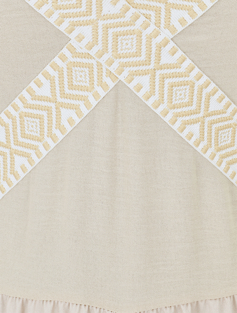 Combinaison à dos imprimé fleuri - Beige - 3