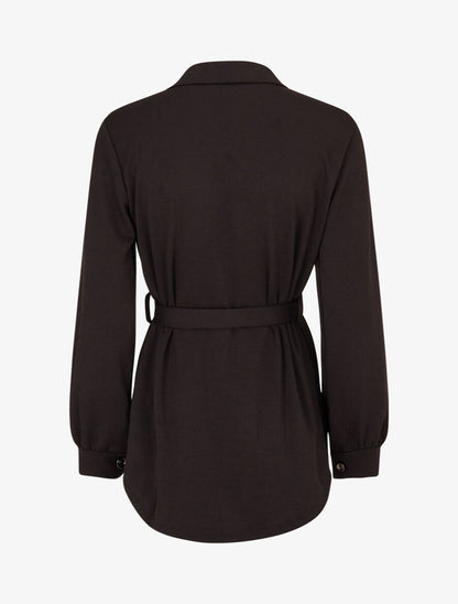 Chemise classique et ceinturée - Noir - 2