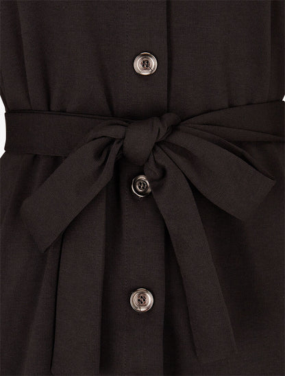 Chemise classique et ceinturée - Noir - 3