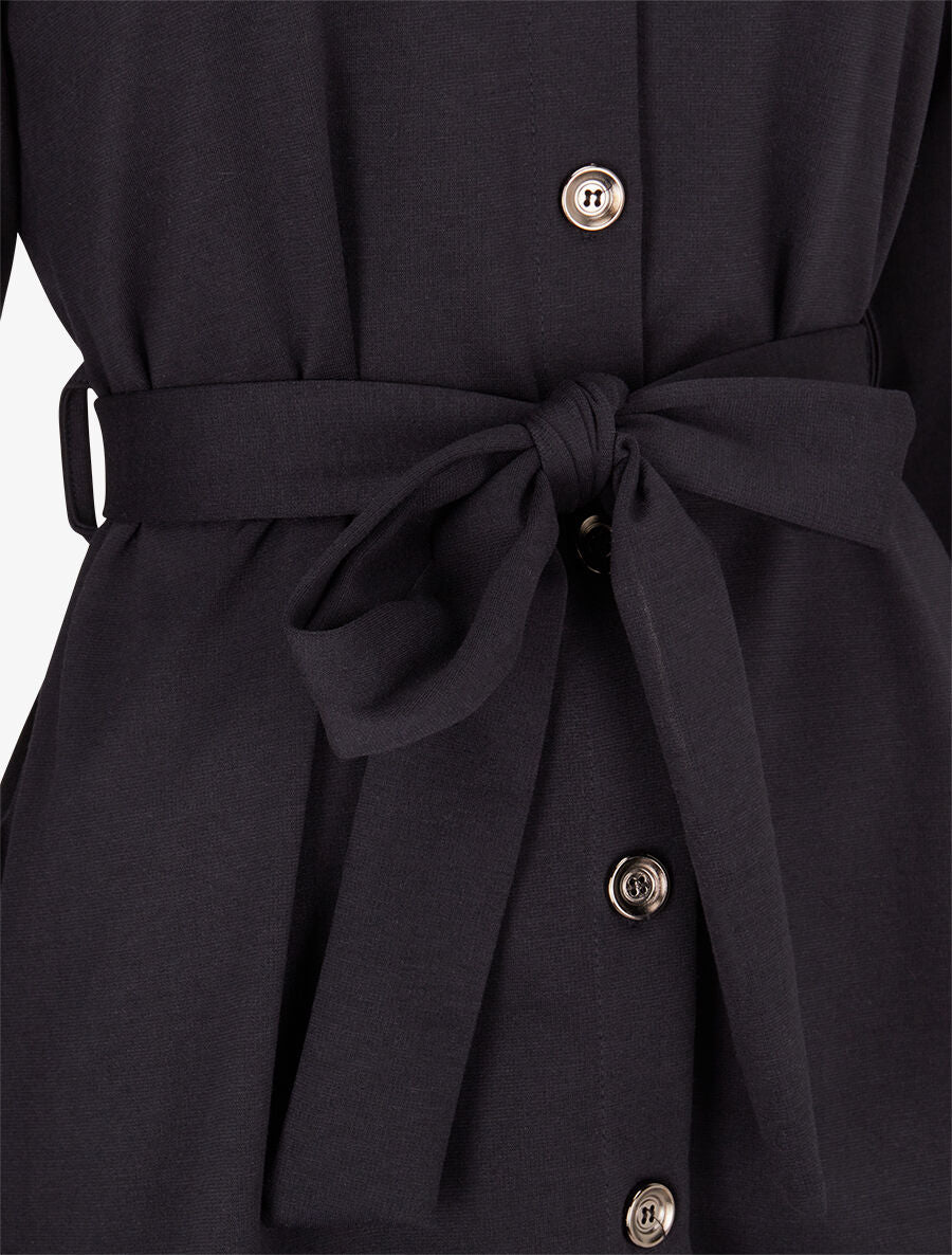 Chemise classique et ceinturée - Marine - 3