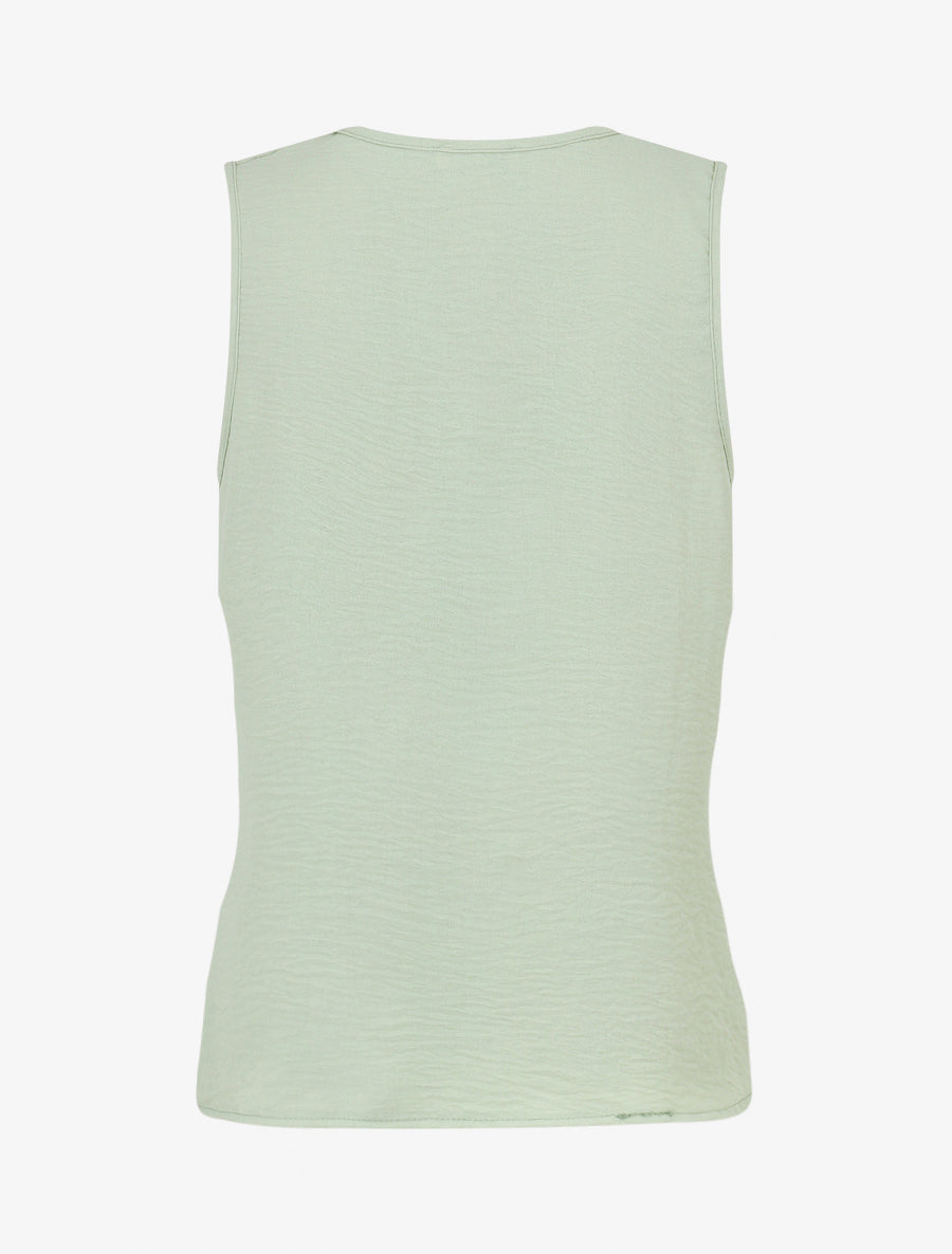 Top sans manches à col V - Vert d&