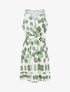 Robe mi-longue imprimé pois fantaisie et bretelles bijou - Kaki - 1